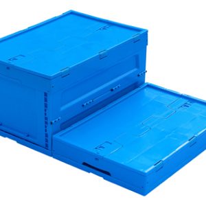 folding crate with lid