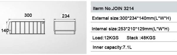 plastic spare parts bins