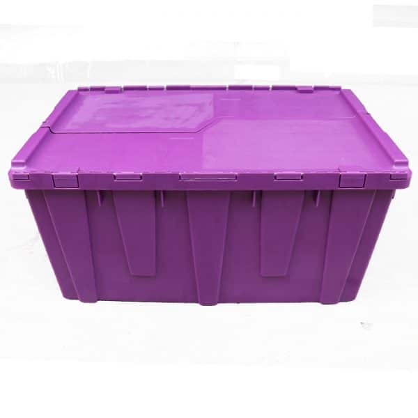 plastic totes with hinged lids