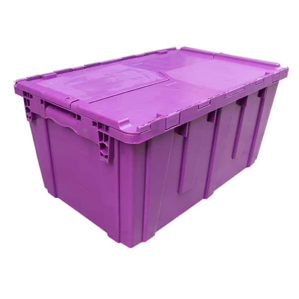 plastic totes with hinged lids