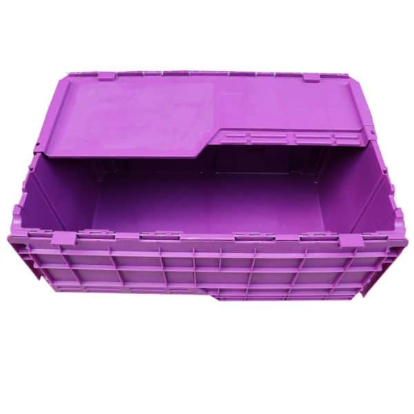 plastic totes with hinged lids