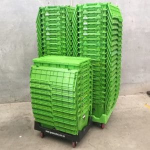 plastic totes with hinged lids